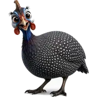 Speckle the guinea fowl