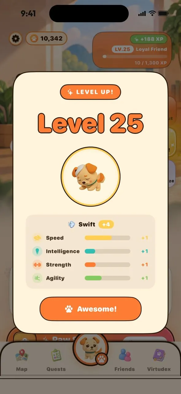 Level up with new stats