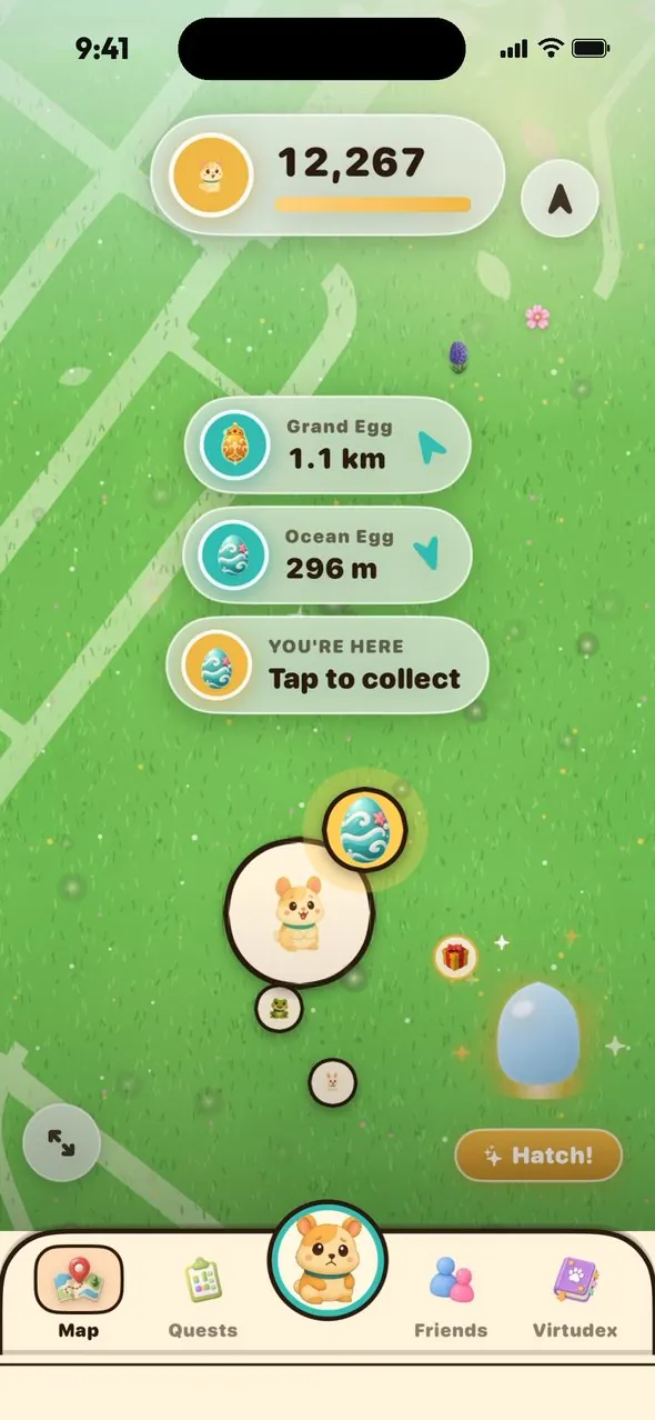 Map with eggs nearby